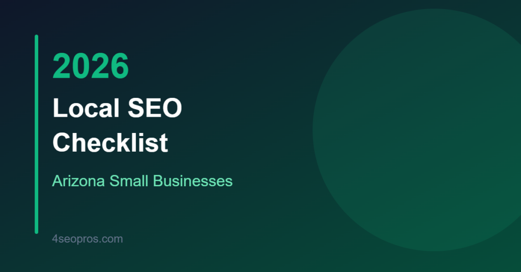 2026 Local SEO Checklist Arizona