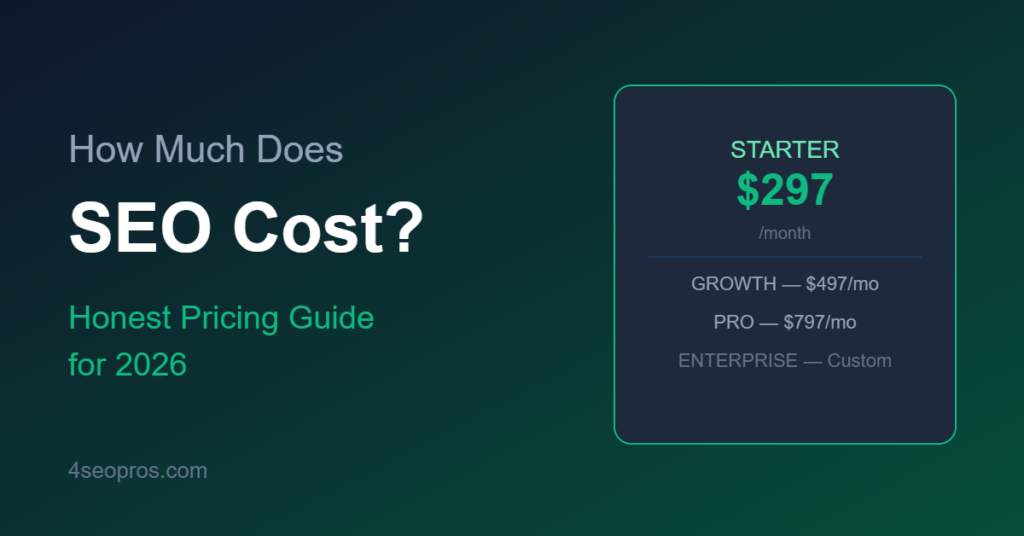 How Much Does SEO Cost — Pricing Guide 2026