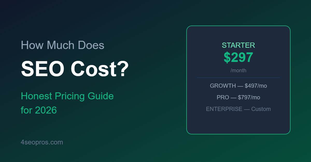 How Much Does SEO Cost — Pricing Guide 2026
